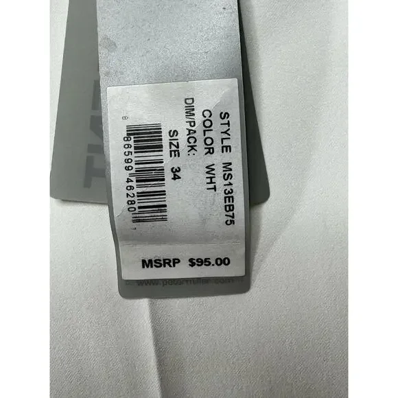 NWT Peter Millar Men's Raleigh Performance White Dress Pants - Size 34x31 - Picture 7 of 8